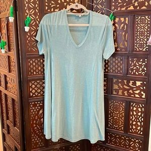Light Blue Umgee T-Shirt Dress (Sz S)